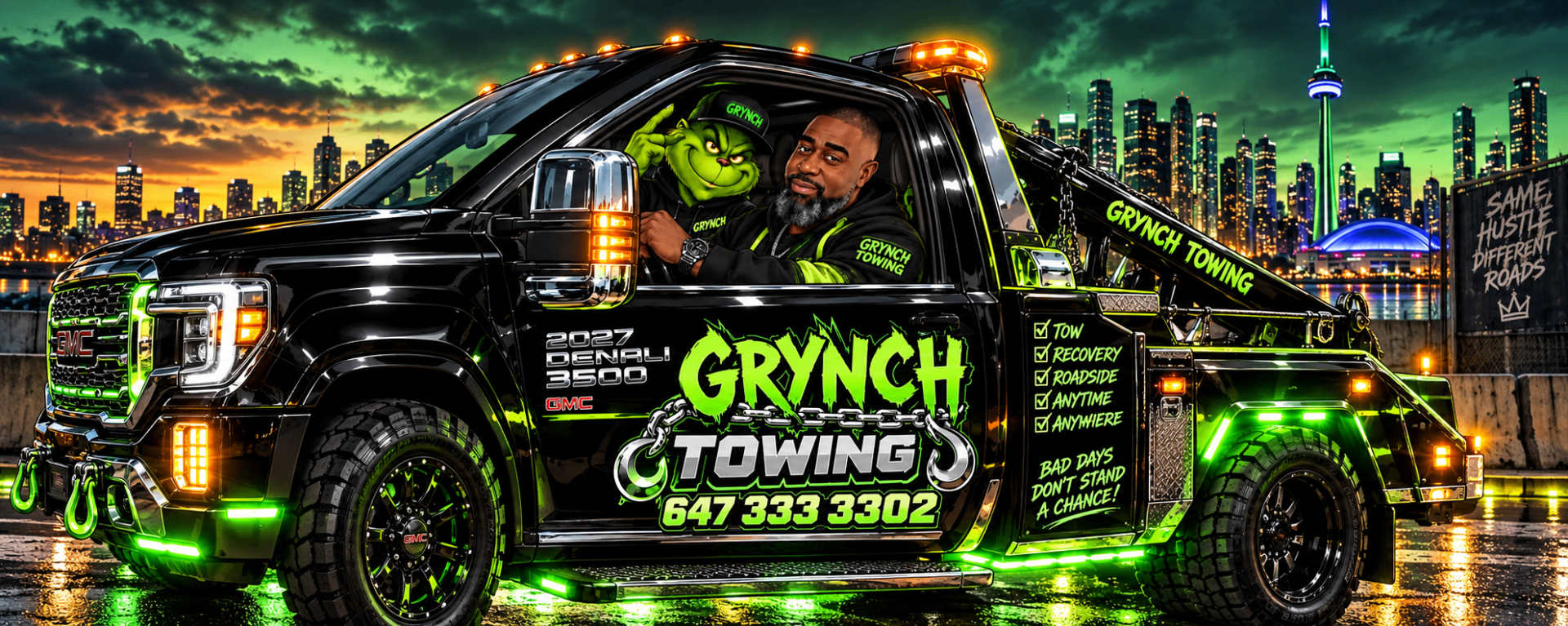 Grynch Towing custom tow truck